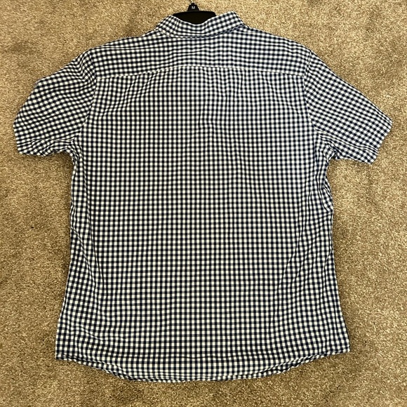 Banana Republic Navy/White Checkered button up - Picture 3 of 4